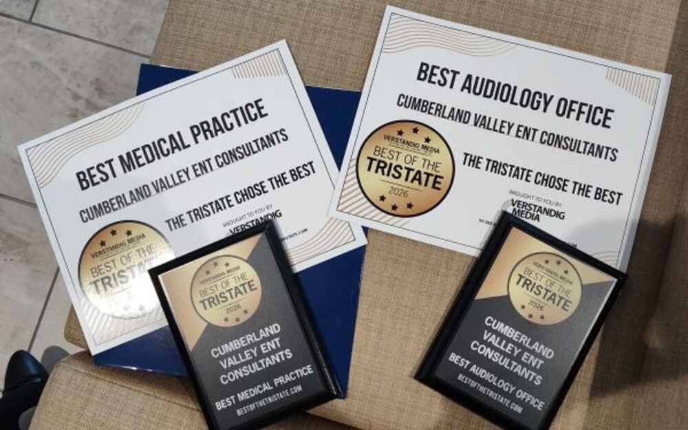 Cumberland Valley ENT named as Best of the Tristate 2026 winner for Best Medical Practice & Best Audiology Office