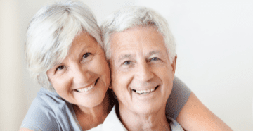 Older couple smiling